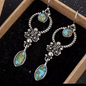Indian Tribal Natural Dangle Drop Earrings